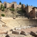 Ancient Roman amphitheatre ruins in Malaga, Spain